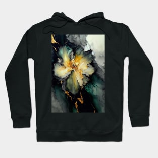 Primed Daffodil - Abstract Alcohol Ink  Resin Art Hoodie